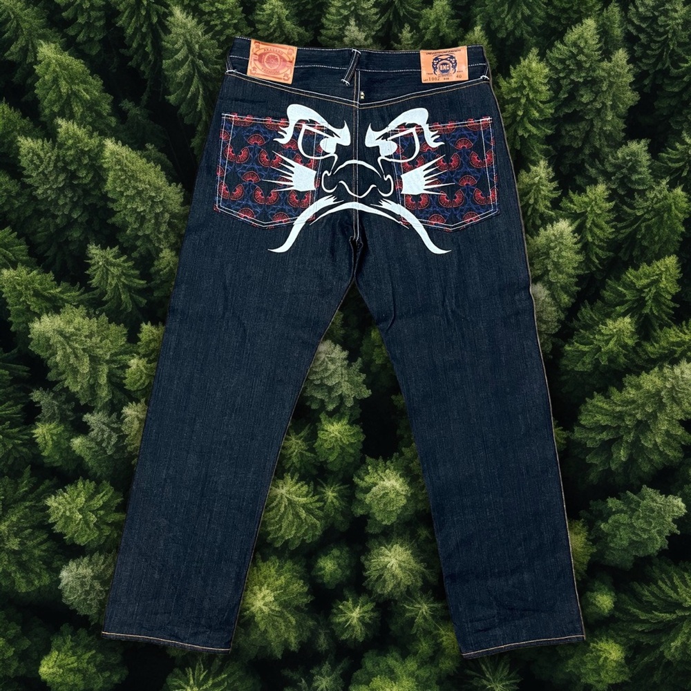RMC RED MONKEY JEANS
EMBROIDERED FACE